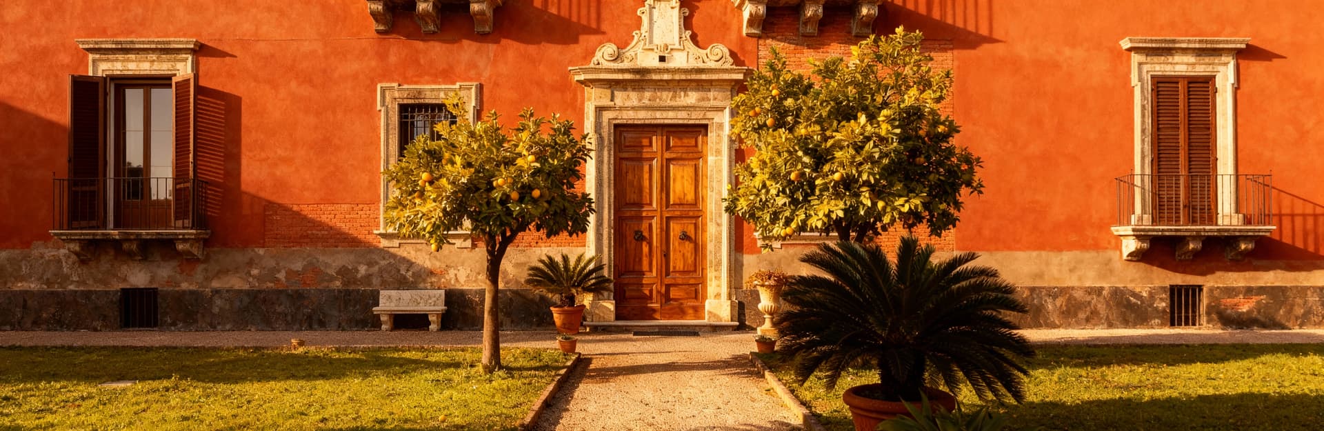 Palaces for sale in Catania, Sicily, showcasing stunning baroque architecture and scenic views of Mount Etna and the coastline.