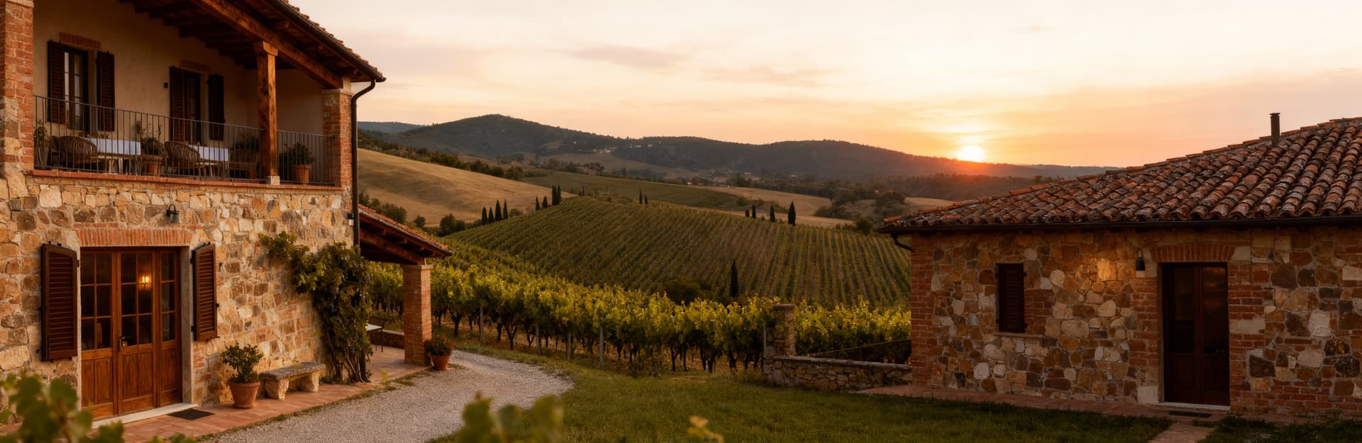 Stunning Tuscan apartments for sale in Val d'Orcia, surrounded by beautiful hills, vineyards, and historic villages.