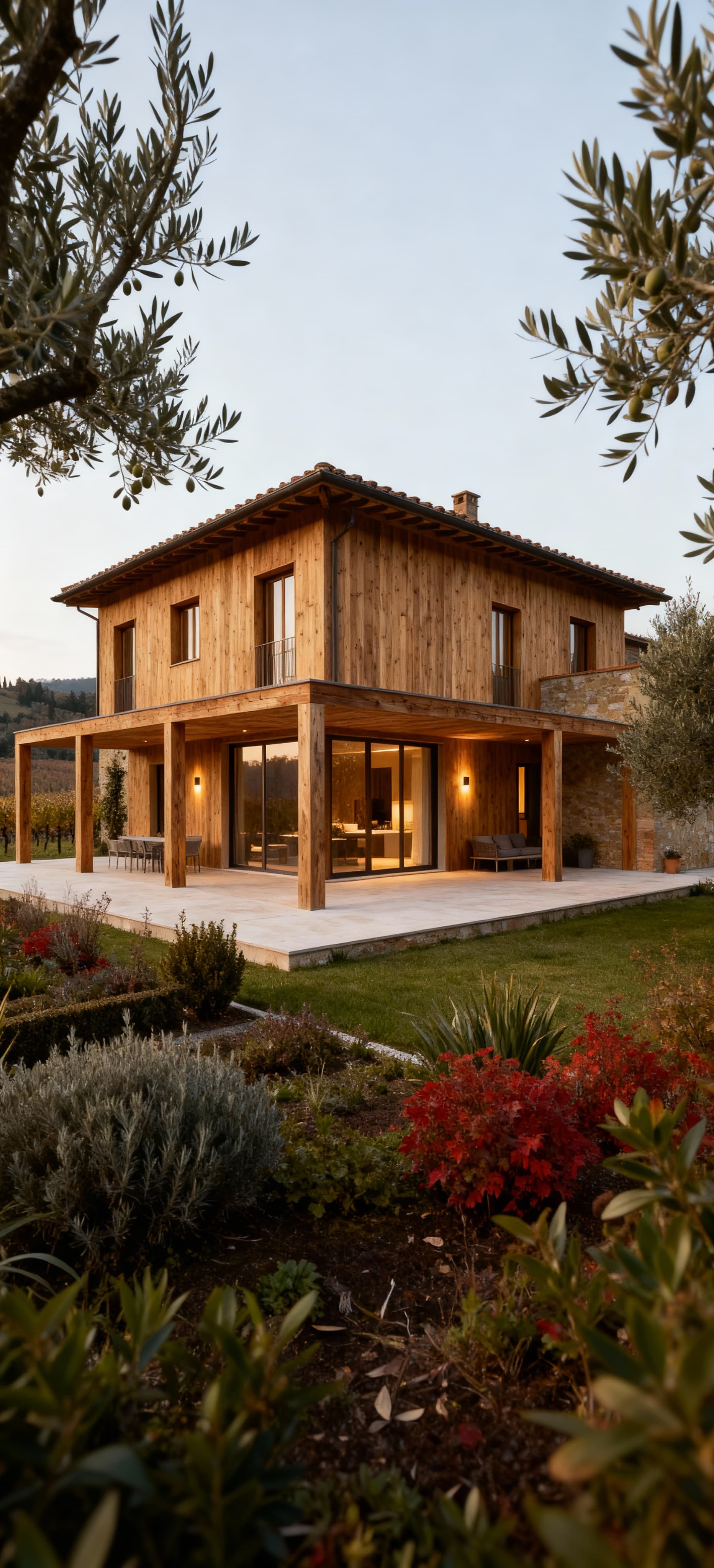 Independent houses for sale in Tuscany's Versilia region, surrounded by beautiful hills and olive groves near the sea.