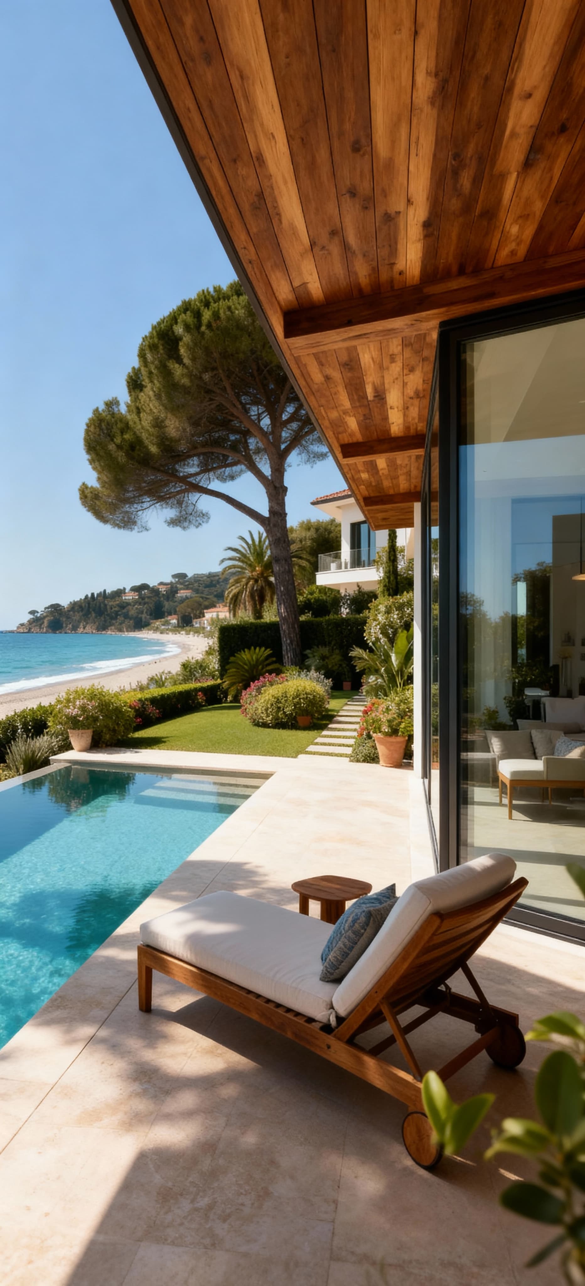 Luxurious villas for sale in Pisa's coastal area, featuring private beach access and lush gardens in a stunning maritime setting.