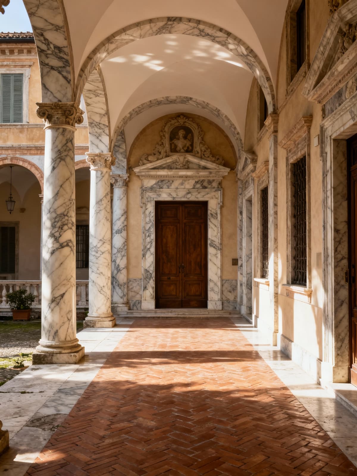 Historic residences and vintage palaces in Italian art cities showcasing refined architecture with marble and terracotta.