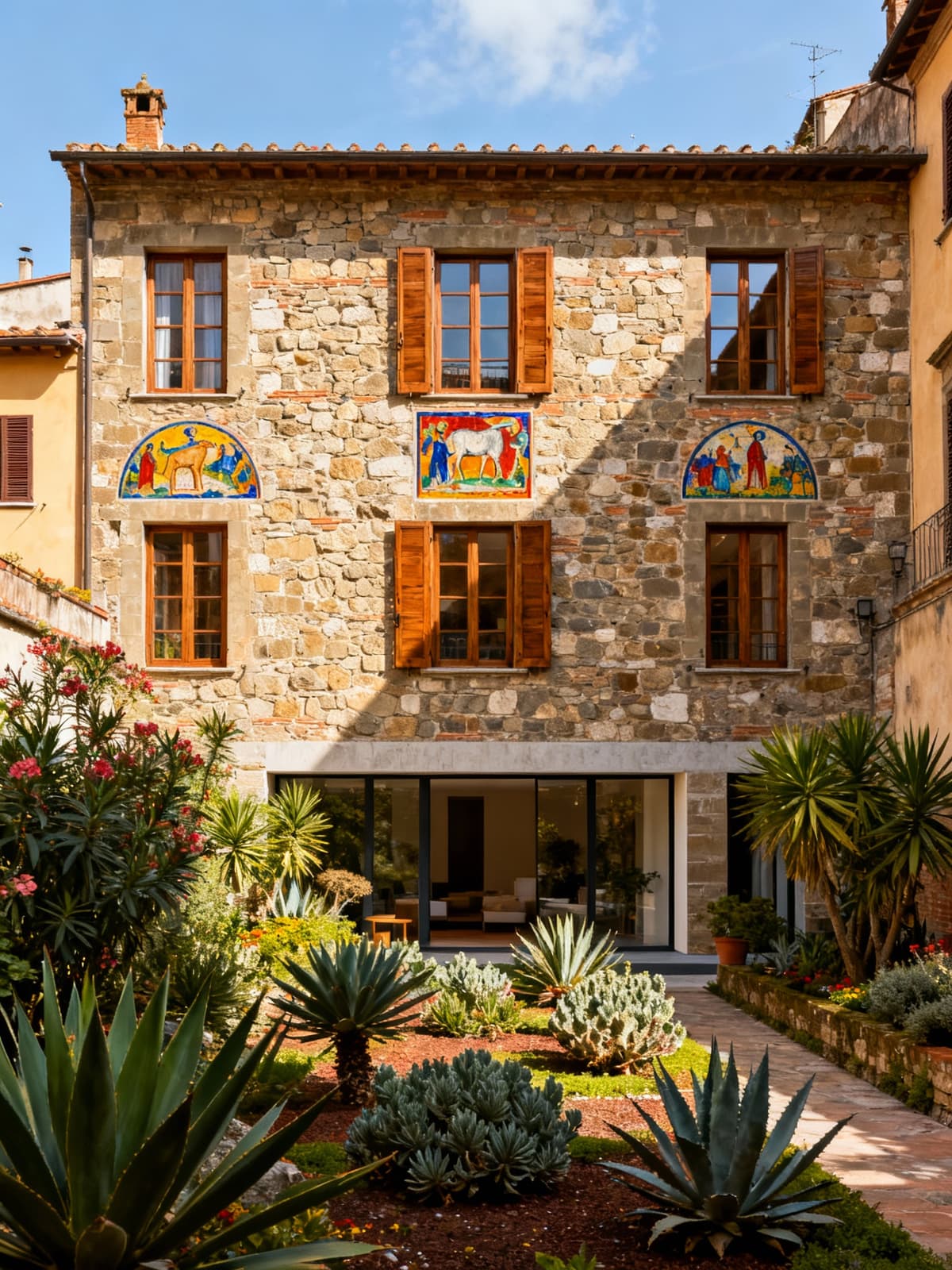 Luxurious historical and modern apartments blend seamlessly with Tuscan architecture, showcasing artistic details and vibrant culture.