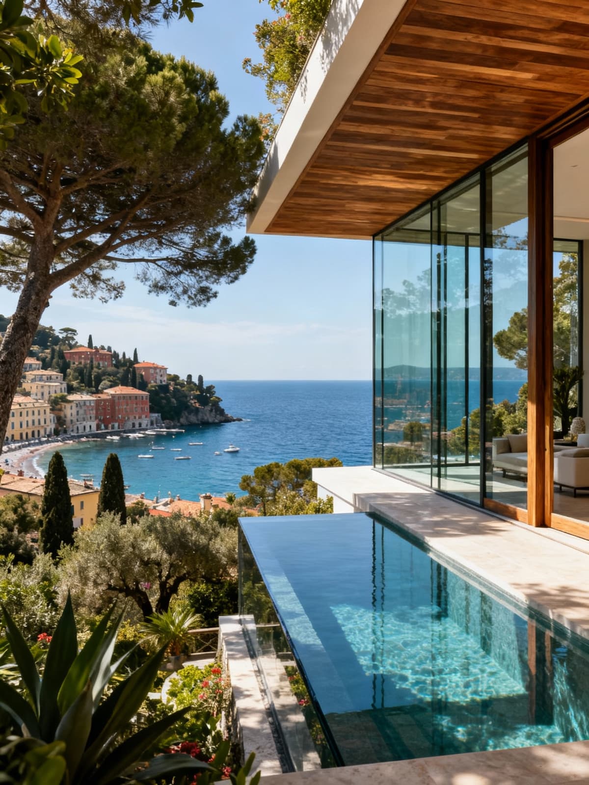 Attici di lusso con vista sul mare a Santa Margherita Ligure, circondati da vegetazione mediterranea.
