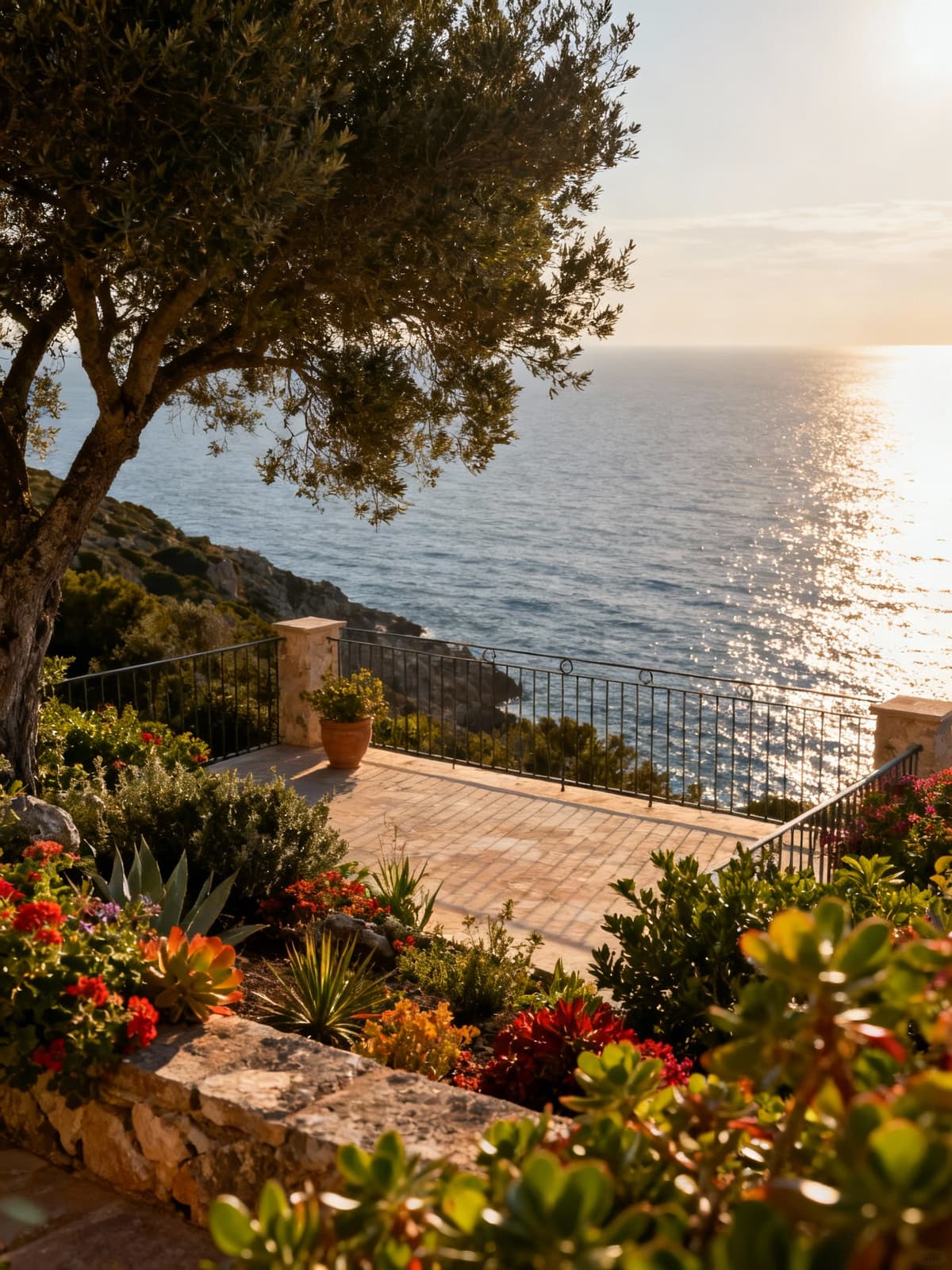 Luxurious agritourisms on the Sardinian coast near Sassari, featuring stunning sea views and vibrant natural scenery.